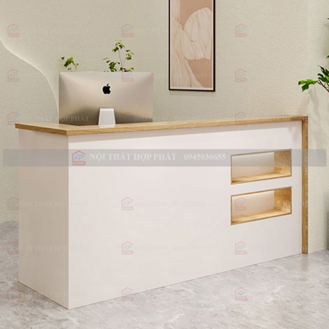 Quầy Thanh Toán QTTG017 - Quầy Thu Ngân Quán Cafe, Shop, Quầy Mini, Quầy Gỗ Đa Năng